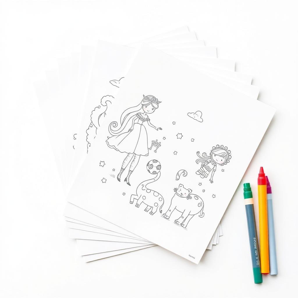 Láminas para colorear personalizadas con princesas, animales y más